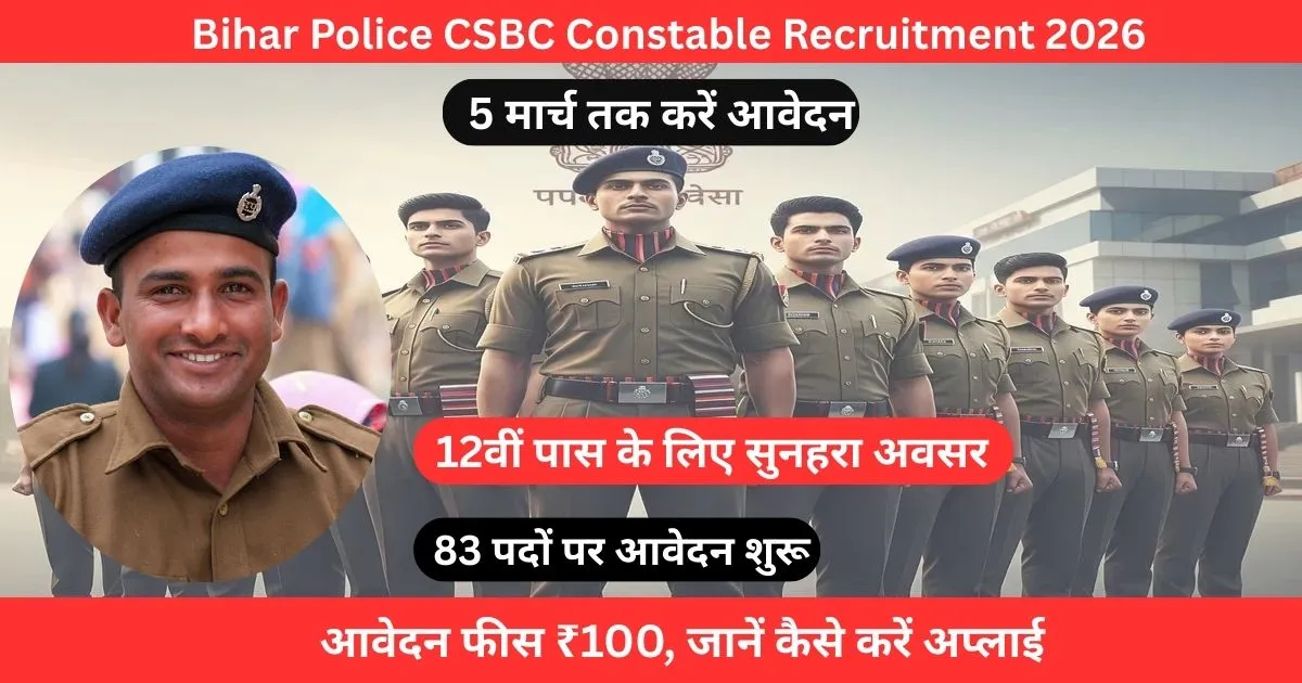Bihar Police CSBC Constable Recruitment 2026