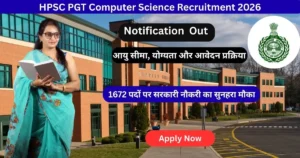 HPSC PGT Computer Science Recruitment 2026