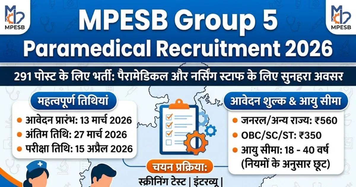 MPESB Group 5 Paramedical Recruitment 2026
